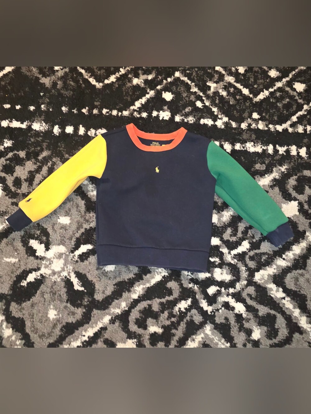 Polo Ralph Lauren Boys Colorblock Crewneck Sweatshirt Size 4/4T